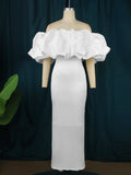 French Plus Size Ruffled Long Skirt
