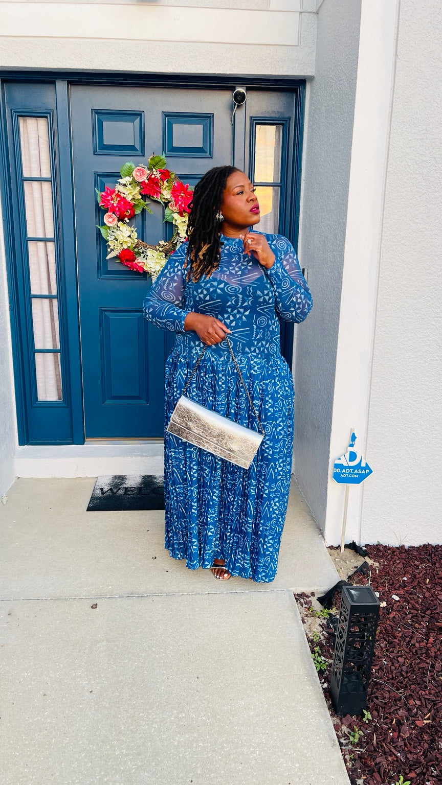 Ocean Muse Pleated Maxi Dress 🌊✨