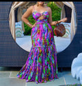 Tropical Luxe Cutout Maxi Dress